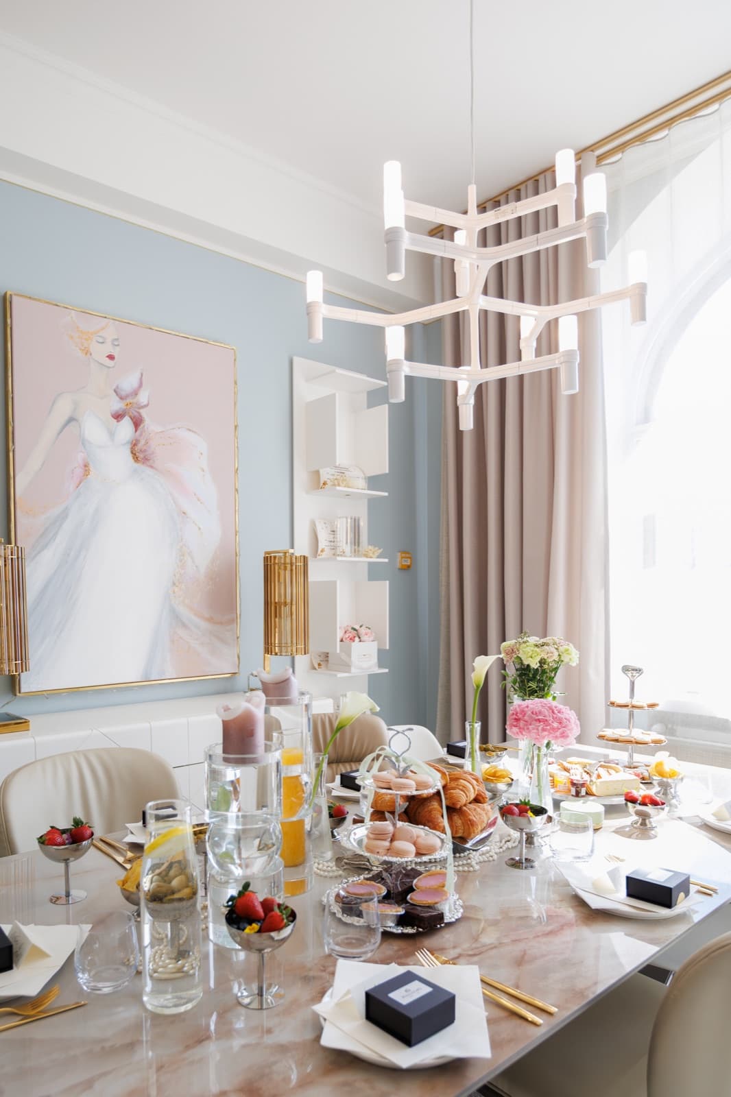 A carefully styled brunch table prepared for an Edna collaboration